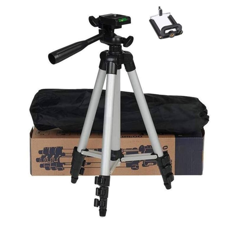 Silver Aluminium Tripod Camera Stand, Mobile Tripod Stand, Tripod Stand