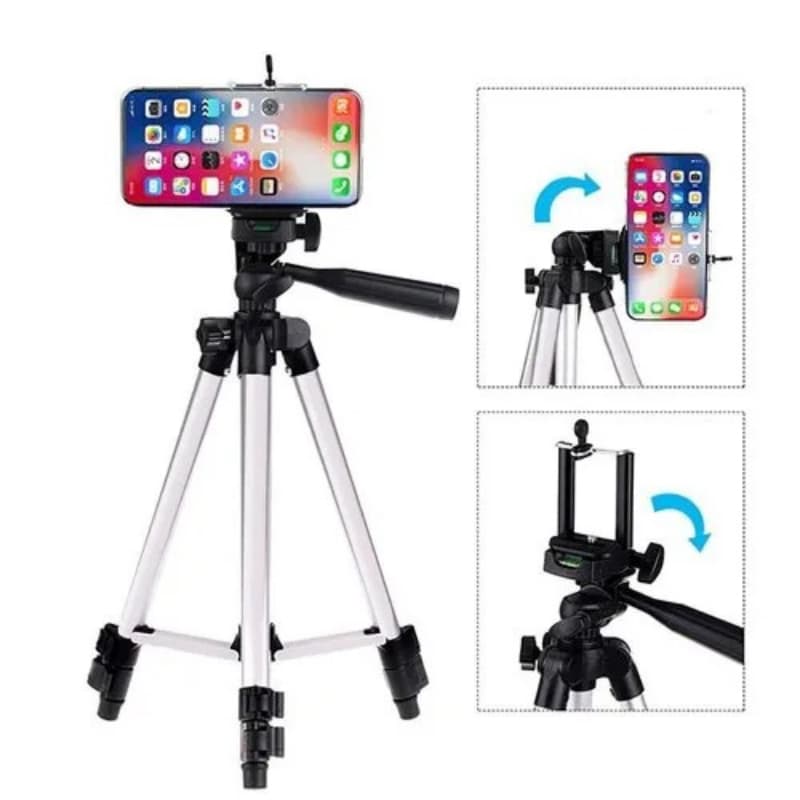 Silver Aluminium Tripod Camera Stand, Mobile Tripod Stand, Tripod Stand
