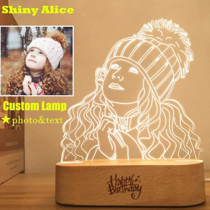 3d Illusion lamp, Personalized Custom Photo LED lamp