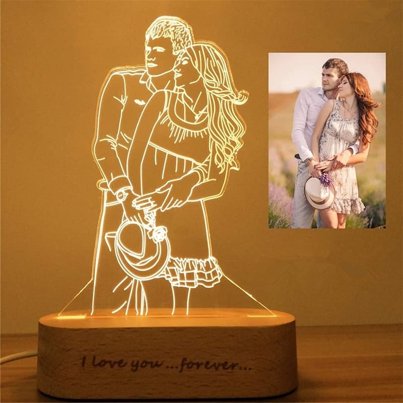 3d Illusion lamp, Personalized Custom Photo LED lamp