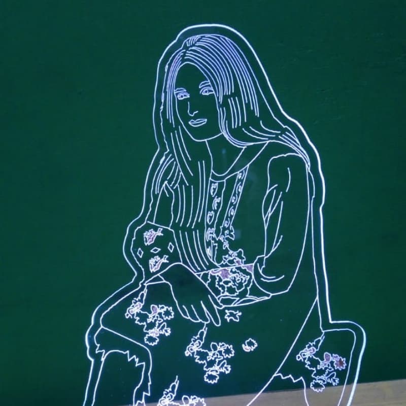 Solar System 3D Optical Illusion Lamp Universe Space Galaxy